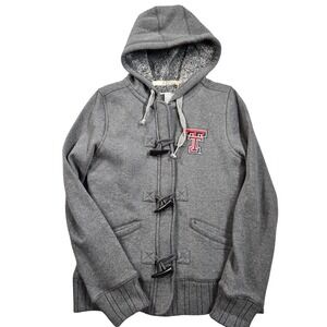 Texas Tech Red Raiders Jacket Womens XS Gray NCAA Football Bruzer Hooded Toggle